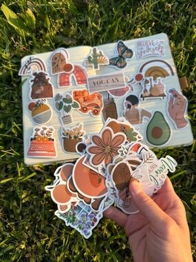 Sticker Pack - Boho style Earth Tone Floral & Botanical Designs